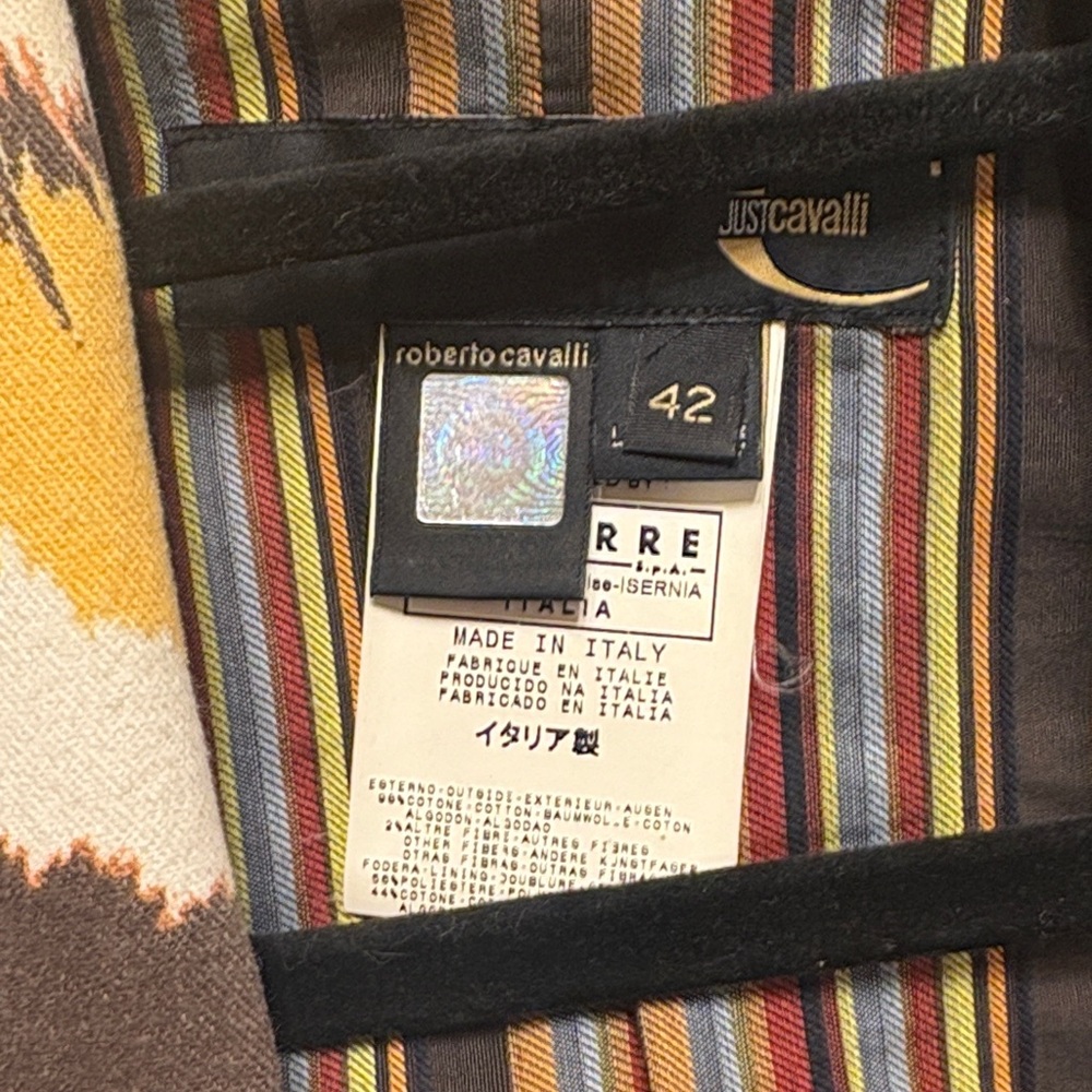 Roberto Cavalli Multicolor Patterned Blazer - image 3